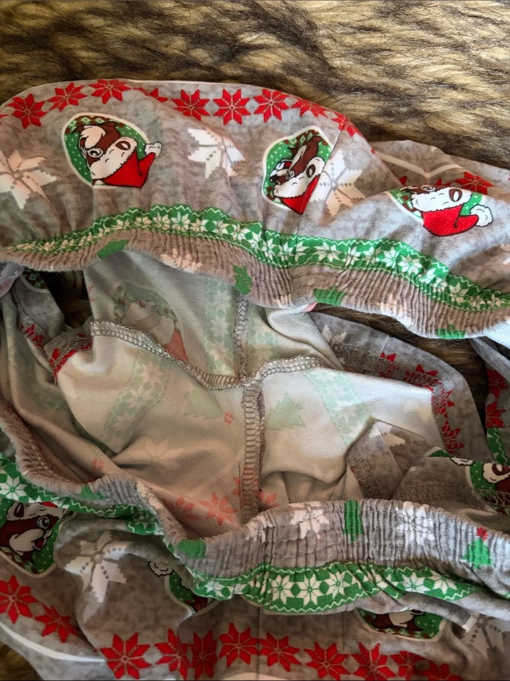 Bucees Pijama Shorts Fair Isle Christmas Theme Beaver Gas Station Size Medium